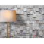 Traverten Eskitme Gümüş Duvar Taşları 5x5cm - DT1557